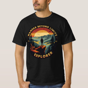 T-shirt Aventure Retro Explorer au-delà des limites