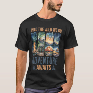 T-shirt Aventure sauvage dans la nature Camping frie
