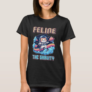 T-shirt Aventure Spatiale du Chat Astronaute Félin sous la
