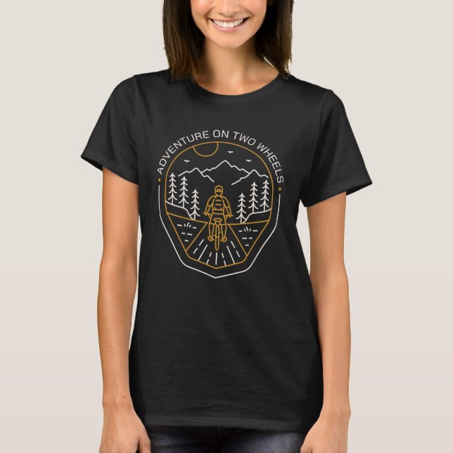 T-shirt Aventure sur deux roues (Devant)