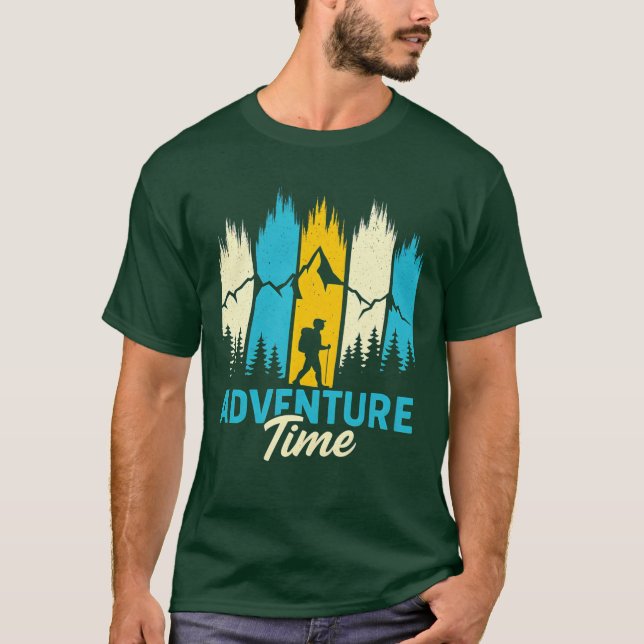 T-shirt Aventure Time Tee - Promenez-vous, Explorez, Décou (Devant)