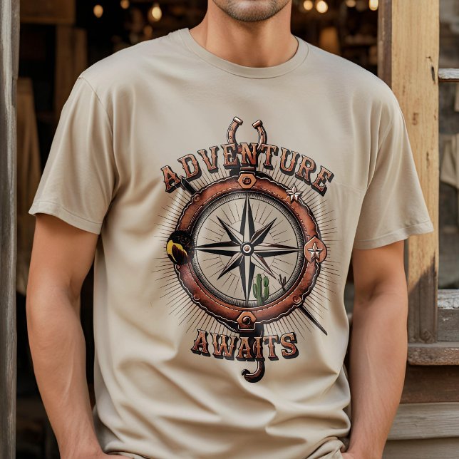 T-shirt Aventure unique de la boussole du Far West (Créateur téléchargé)