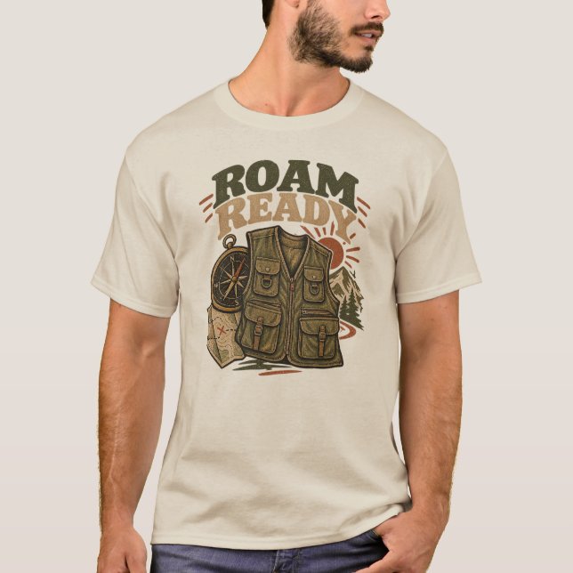 T-Shirt Aventure Utilitaire Prêt à Errer (Devant)