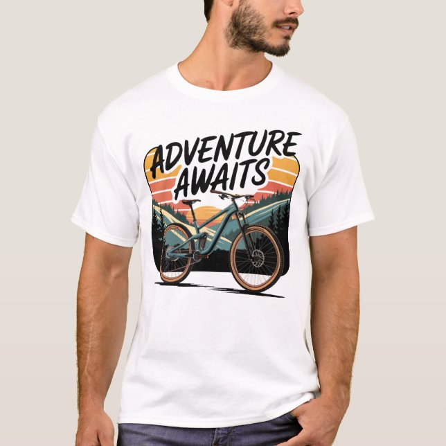 T-shirt Aventure Vélo Attend (Devant)