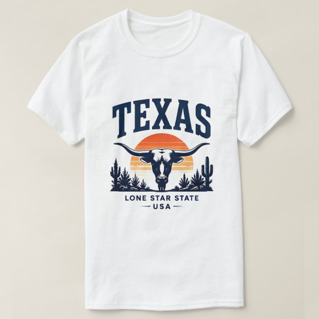 T-shirt Aventure Western Texas Lone Star (Design devant)