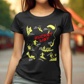 T-shirt Aventures "BUCKET LISTE À FAIRE"