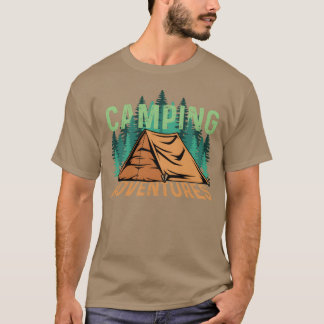 T-shirt Aventures de camping Cadeau de personne de la natu