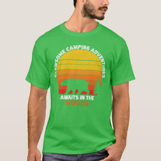 T-shirt Aventures de camping formidables Attendent dans le