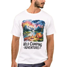 Aventures de camping sauvage Design aquarelle