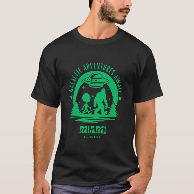 T-shirt Aventures Galactiques attendent Miami Floride (Devant)