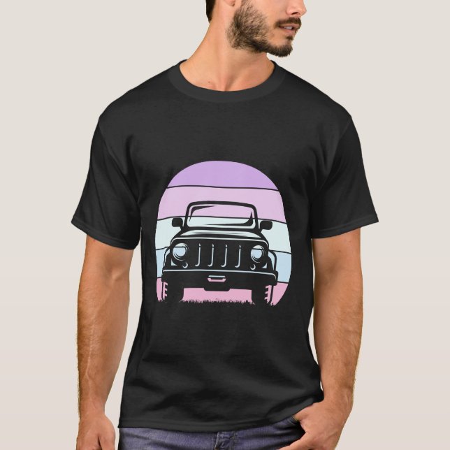 T-shirt Aventures hors route Jeep (Devant)
