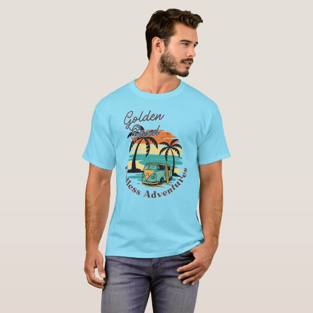 T-shirt Aventures sans fin de sable doré (Devant entier)