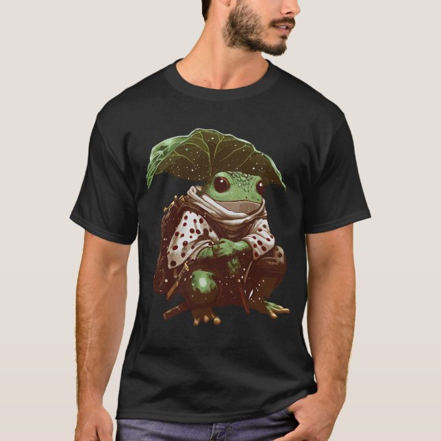 T-shirt Aventurier De Grenouille Sous Feuille (Devant)