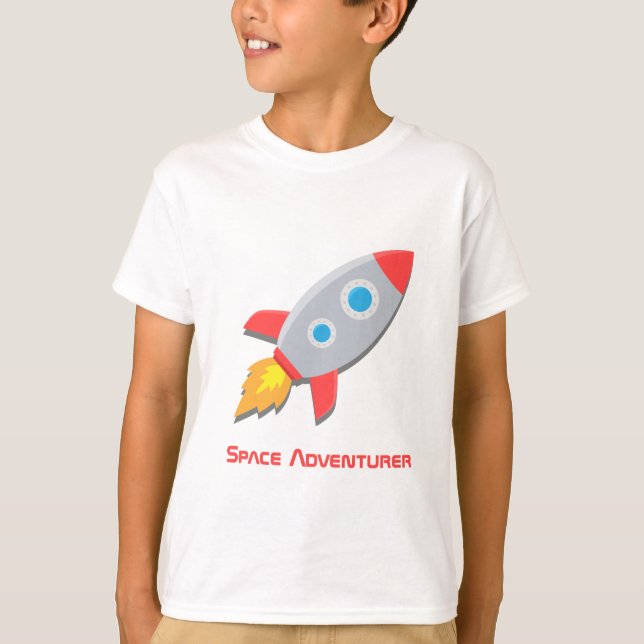 T-shirt Aventurier de l'espace, Espace, Fusée spatiale (Devant)
