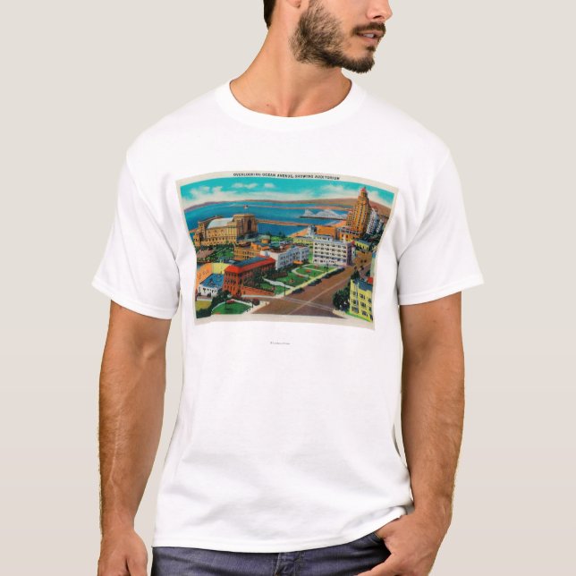 T-shirt Avenue de négligence d'océan, montrant (Devant)