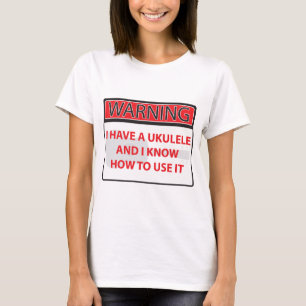 T-shirt avertissant j'ai une ukulélé 2000Warning que j'a