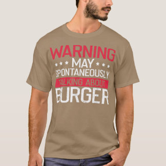 T-shirt Avertissement À Propos De Burger, Cheeseburger Lov
