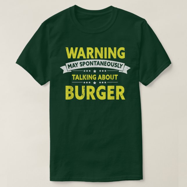 T-shirt Avertissement À Propos De Burger, Cheeseburger Lov (Design devant)