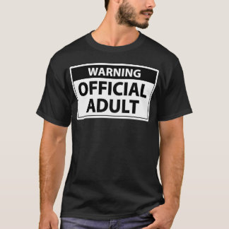 T-shirt Avertissement Adulte Officiel – Cadeau d'anniversa