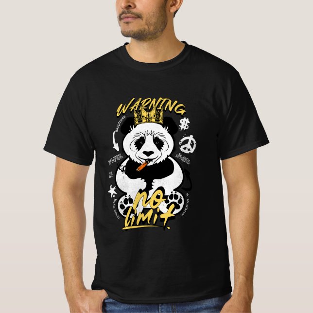 T-shirt avertissement aucune limite (Devant)