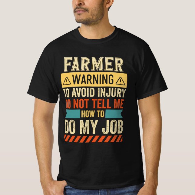 T-shirt Avertissement aux agriculteurs (Devant)