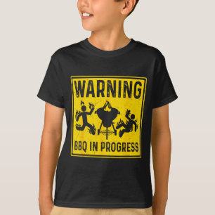 T-shirt Avertissement barbecue en cours drôle de grillades