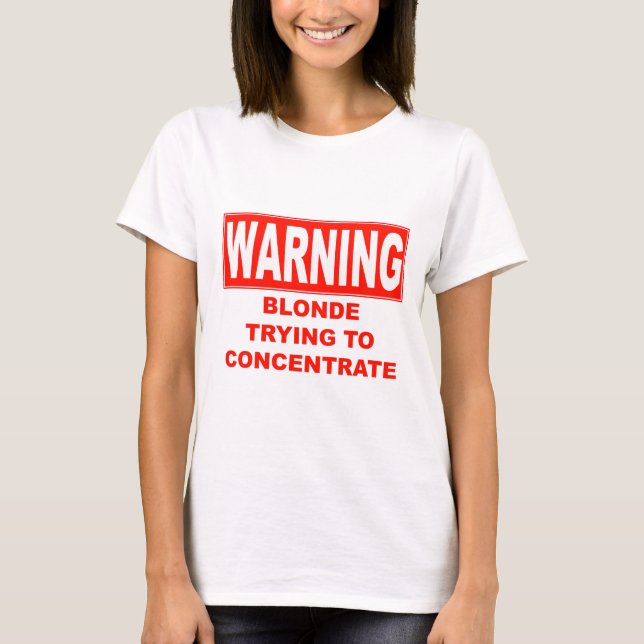 T-shirt avertissement-blond (Devant)