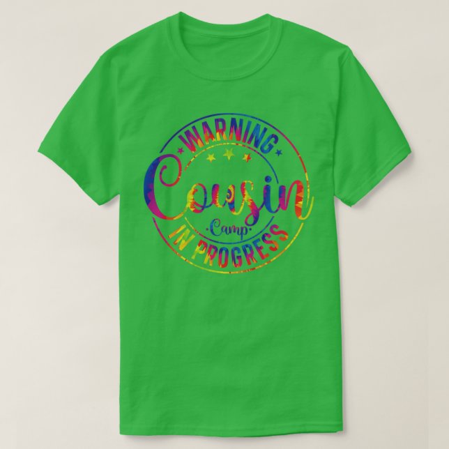 T-shirt Avertissement Camp Cousin En Cours Camping Été (Design devant)