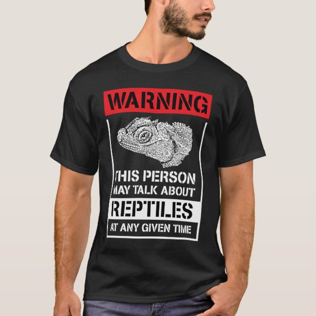 T-shirt Avertissement Cette Personne Peut Parler De Reptil (Devant)