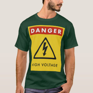 T-shirt Avertissement Danger de panneau haute tension