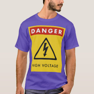 T-shirt Avertissement Danger de panneau haute tension