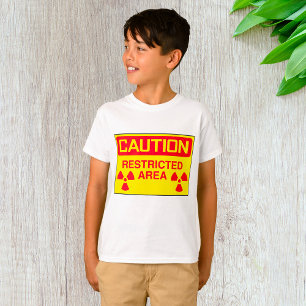 T-shirt Avertissement de danger de rayonnement dans les zo