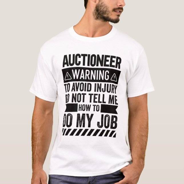 T-shirt Avertissement de l'enchérisseur (Devant)