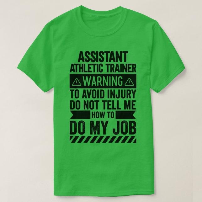 T-shirt Avertissement de l'instructeur sportif adjoint (Design devant)