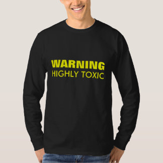 T-shirt AVERTISSEMENT de long T-Shir supérieur gainé drôle