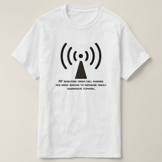 T-shirt Avertissement de rayonnement de rf (Design devant)