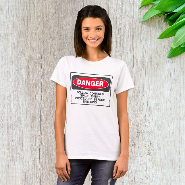 T-shirt Avertissement de sécurité pour l'entrée dans un es (Créateur téléchargé)