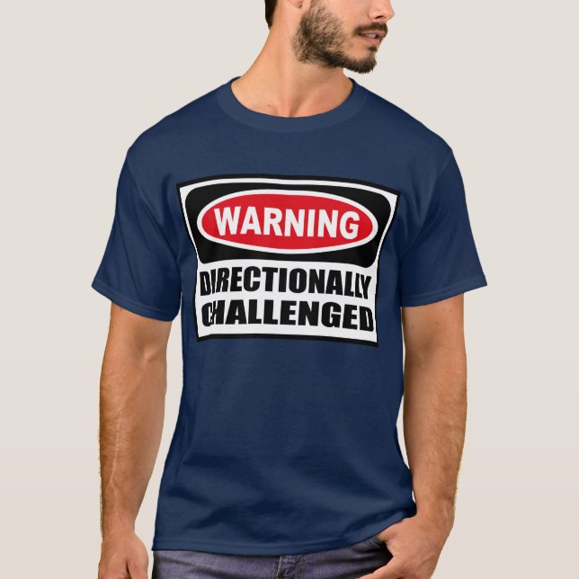 T-shirt Avertissement de T-Shir foncé des hommes (Devant)
