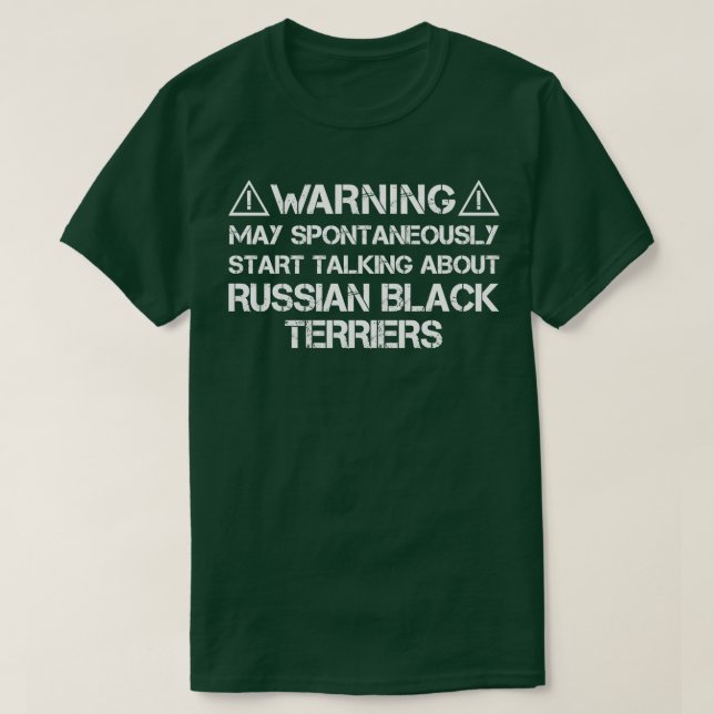 T-shirt Avertissement de Terrier noir russe (Design devant)