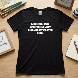 T-shirt Avertissement Discuter Enfants Placés Design Drôle