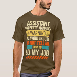 T-shirt Avertissement du gestionnaire de propriétés adjoin