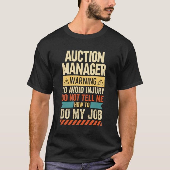 T-shirt Avertissement du Gestionnaire d'enchères (Devant)