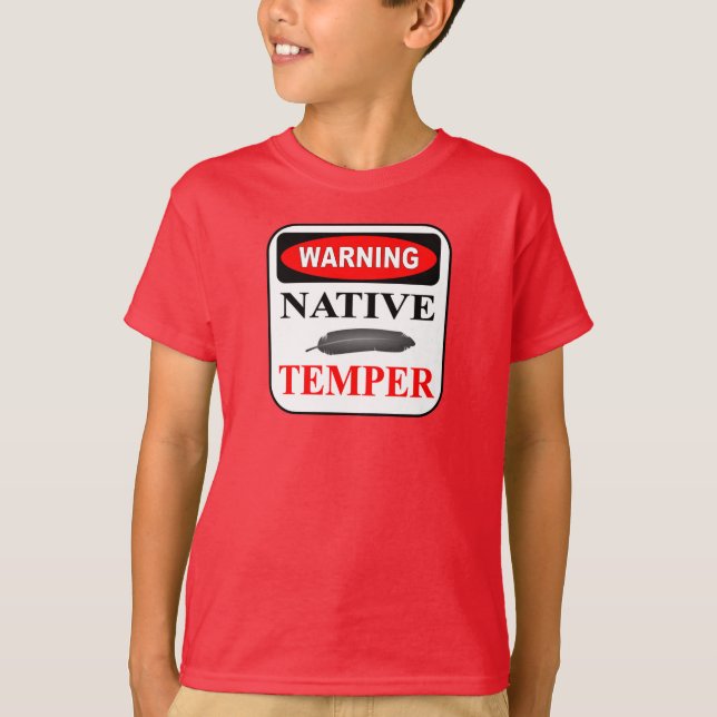 T-SHIRT AVERTISSEMENT DU TEMPER AUTOCHTONE (Devant)