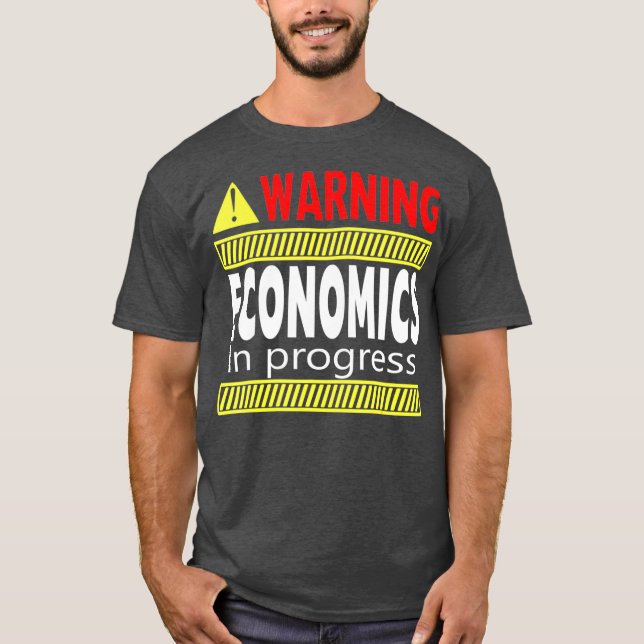 T-shirt Avertissement Économie En Cours Collège Diplôme (Devant)