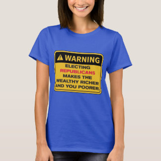 T-shirt Avertissement Élire les Républicains