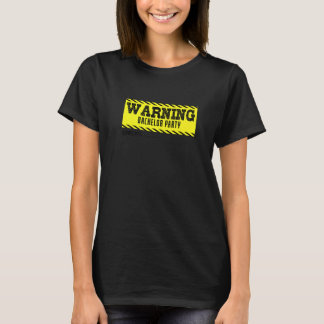 T-shirt Avertissement Enterrement de Vie de Garçon en Cour