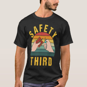 T-shirt Avertissement Feu d'artifice Rackers Sécurité Troi