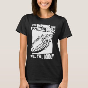 T-shirt Avertissement Football Américain Joueur Footballeu