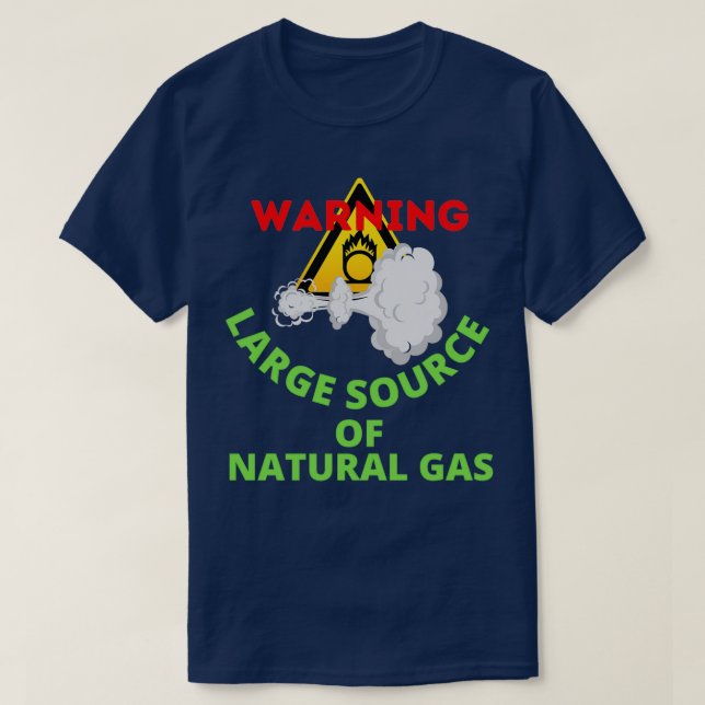 T-shirt avertissement grande source de gaz naturel 17 (Design devant)