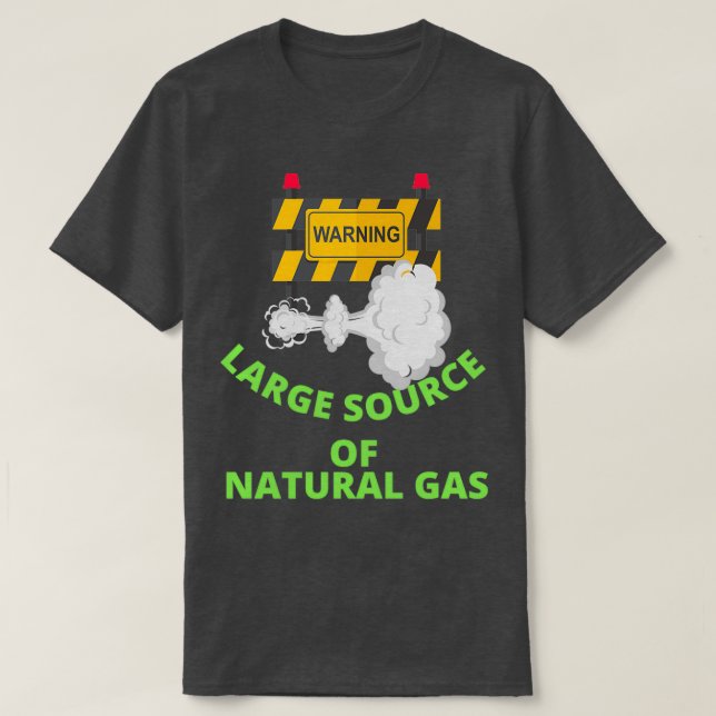 T-shirt avertissement grande source de gaz naturel 7 (Design devant)